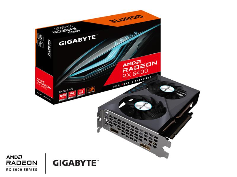 GIGABYTE Radeon RX 6400 EAGLE 4GB GDDR6 Graphics Card