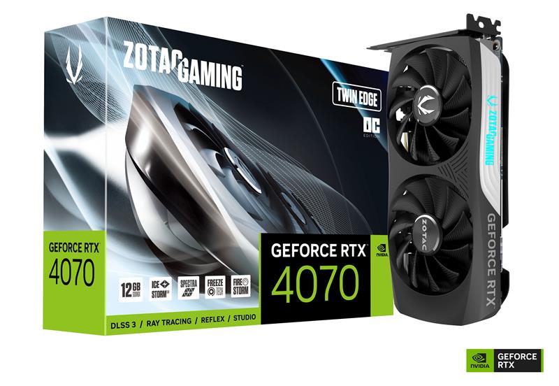 ZOTAC GAMING GeForce RTX 4070 Twin Edge OC 12GB GDDR6X Graphics Card