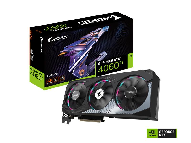 GIGABYTE AORUS GeForce RTX 4060 Ti ELITE 8GB GDDR6 Graphics Card