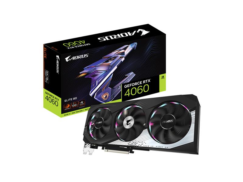 GIGABYTE AORUS GeForce RTX 4060 ELITE 8G GDDR6 Graphics Card