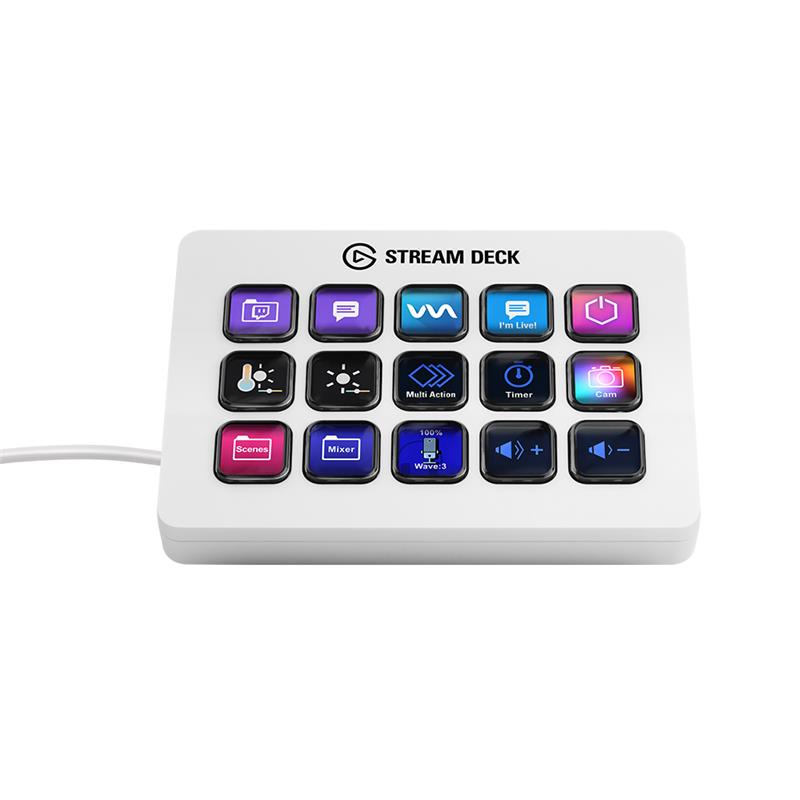 Elgato Stream Deck MK.2 - White, 15 customizable LCD keys(Open Box)