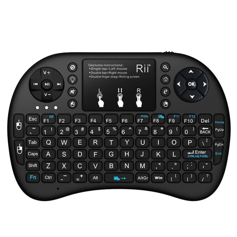 RII Mini i8+ Wireless Backlit Keyboard with Touchpad Mouse