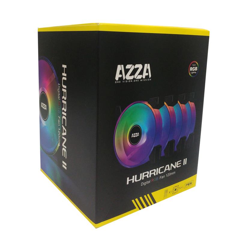 AZZA 5-IN-1 HURRICANE II 120mm Digital ARGB 4* Fans