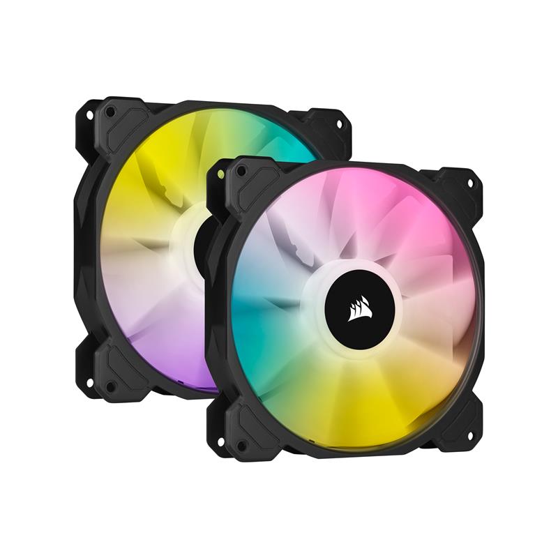 CORSAIR iCUE SP140 RGB ELITE Performance 140mm PWM Dual Fan Kit with Lighting Node CORE