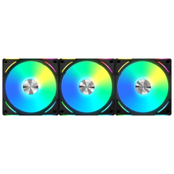 LIAN LI Uni Fan AL120 V2 RGB Case Fan, 3 Pack w/ Fan Controller - Black