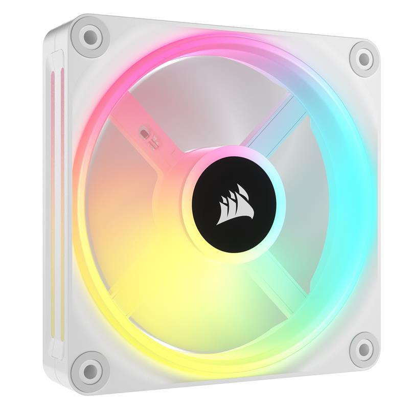 CORSAIR QX RGB Series, iCUE LINK QX120 RGB White, 120mm Magnetic Dome RGB Fan, Single Pack(Open Box)