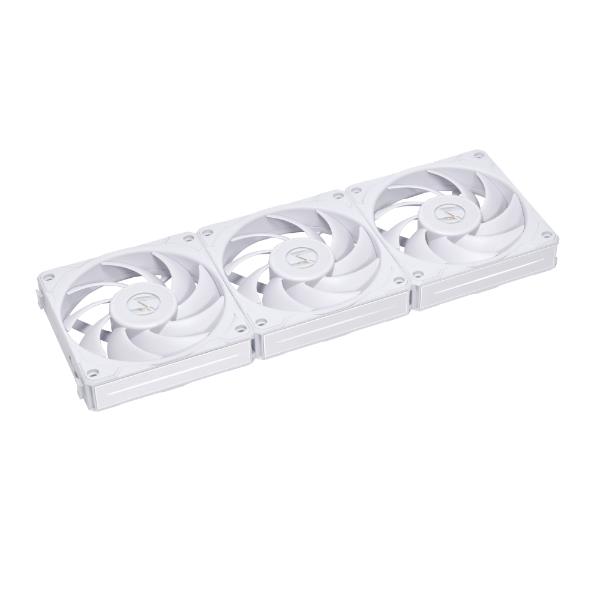 LIAN LI Uni Fan P28 Case Fan, 120mm Daisy Chain PWM Fan, 3 Pack w/ Fan Controller - White