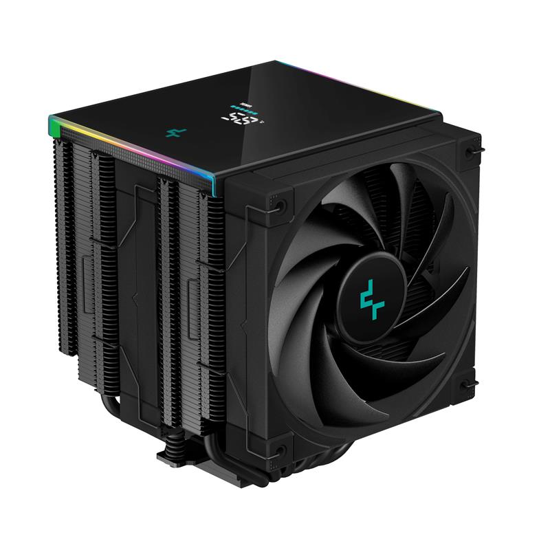 DeepCool AK620 Digital Performance Air Cooler, Dual-Tower Layout, Real-Time CPU Status Screen, Twin 120mm FDB Fans