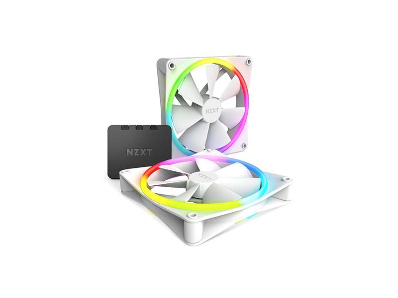 NZXT F140 RGB DUO Case Fan Twin Pack, White