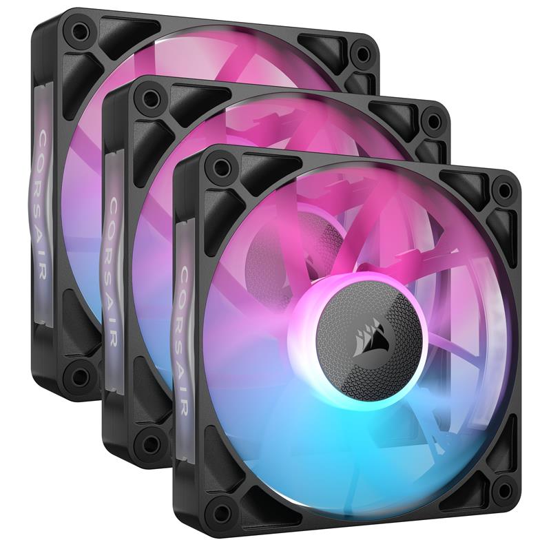 CORSAIR RX Series, iCUE LINK RX120 RGB 120mm Fan, Triple Pack