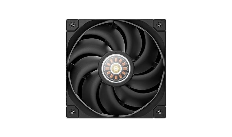 DeepCool FT12, 120mm FDB Fan, 3-Phase 10-pole 12-slot Motor, PWM, Transparent Center Window, Subtle White LED underglow, Black