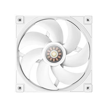 DeepCool FT14 WH, 140mm FDB Fan, 3-Phase 10-pole 12-slot Motor, PWM, Transparent Center Window, Subtle White LED underglow, Whi