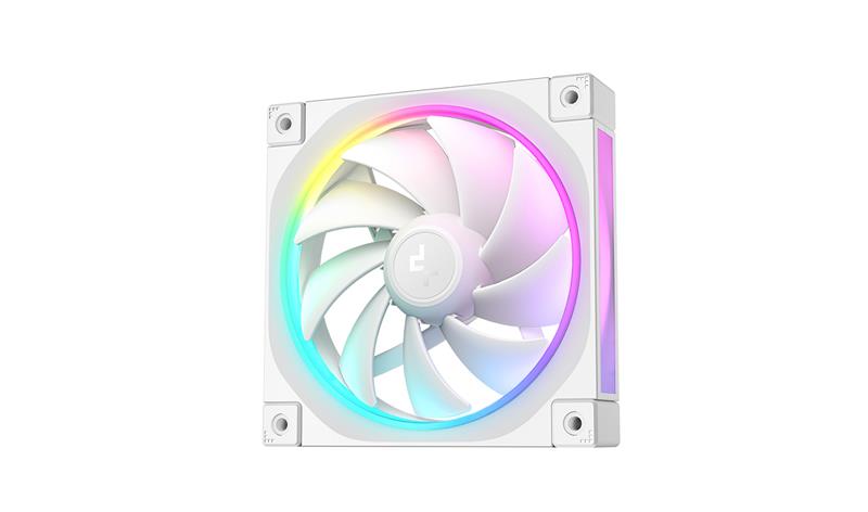 DeepCool FL12 WH, Ventilateur ARGB Gen 2 haute performance 120 mm, Blanc, Chaîne en guirlande PWM, Lot de 1