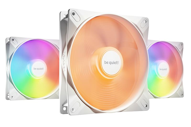be quiet! Light Wings LX 120mm Ventilateur PWM ARVB Haute Vitesse, Blanc, Paquet de 3