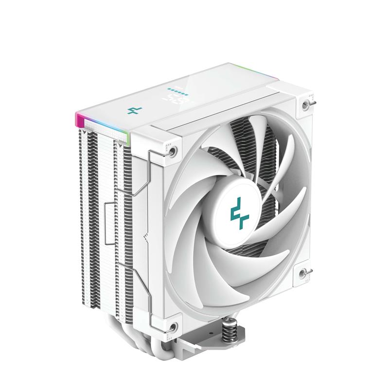 DeepCool AK400 DIGITAL WH Air Cooler, White, Single Tower, Real-Time CPU Status Screen, 4 Copper Heat Pipes, 220W Heat Dissipat