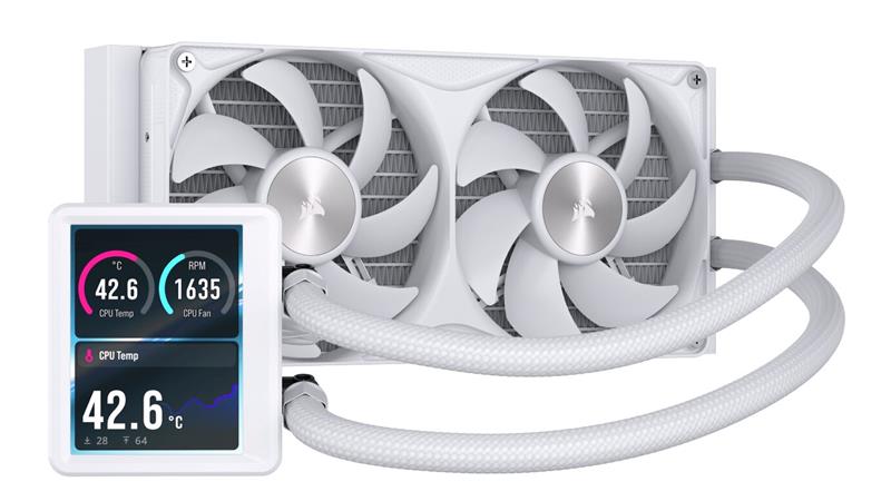 CORSAIR NAUTILUS II 240 LCD 240mm Liquid Cooler White