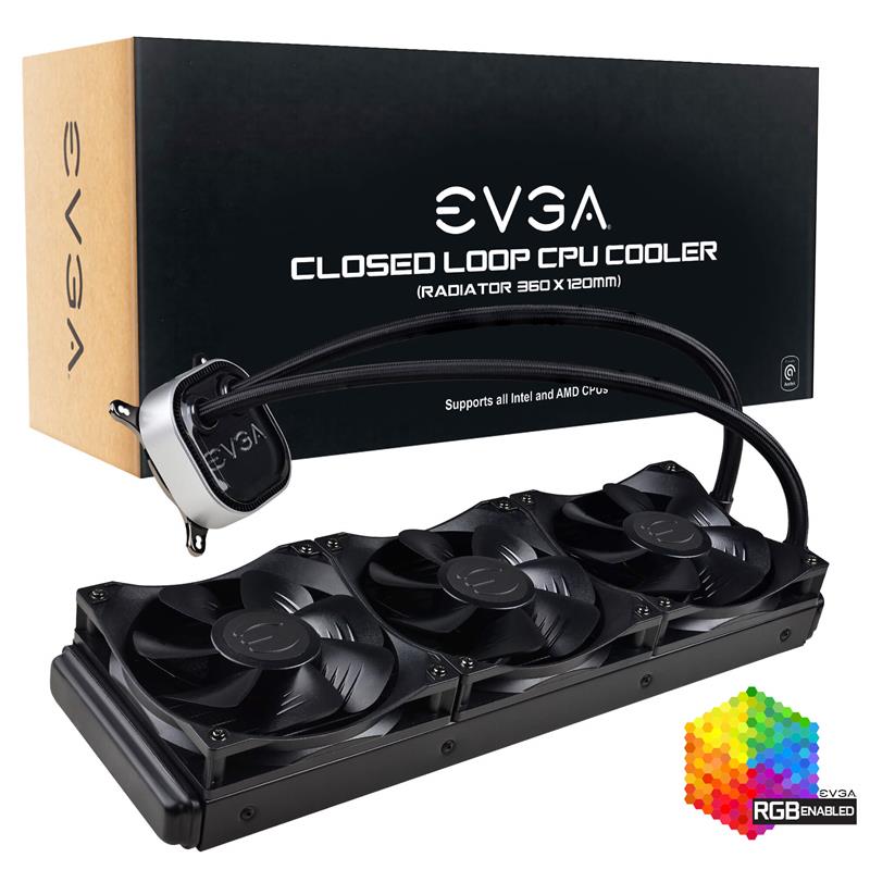 EVGA CLC 360mm All-In-One RGB LED CPU Liquid Cooler(Open Box)