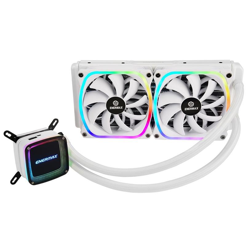 Ventilateur ENERMAX AQUAFUSION 240 SquA RGB Refroidisseur liquide pour processeur tout-en-un blanc (ELC-AQF240-SQA-W)