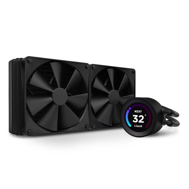 NZXT Kraken 280 Elite - 280mm AIO liquid cooler w/ Display and Radiator Fans (Black)