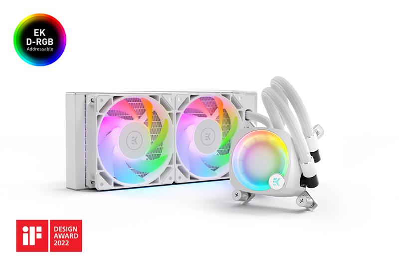 EKWB Nucleus AIO CR240 Lux D-RGB Liquid Cooler - White(Open Box)