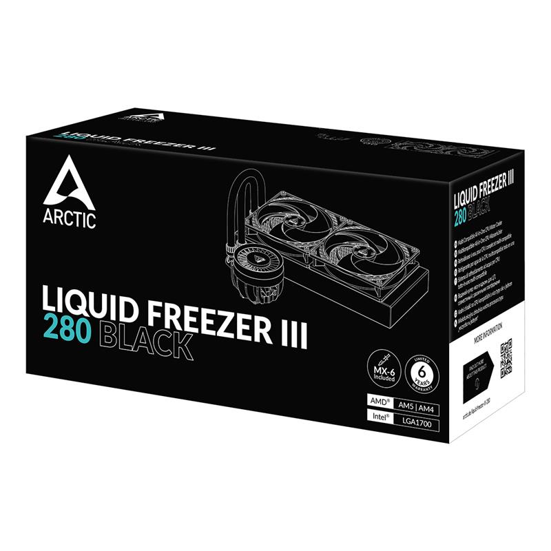 Arctic Liquid Freezer III 280 AIO CPU Water Cooler, Black