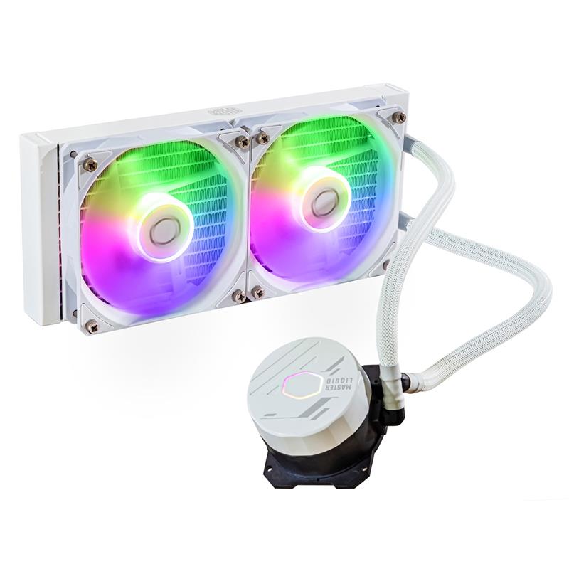 Cooler Master Masterliquid ML240 Core ARGB CPU Liquid Cooler, White