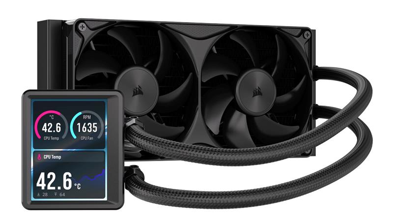 CORSAIR NAUTILUS II 240 LCD 240mm Liquid Cooler Black