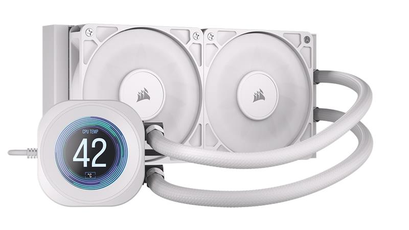 CORSAIR NAUTILUS 240 RS LCD Liquid CPU COOLER -White