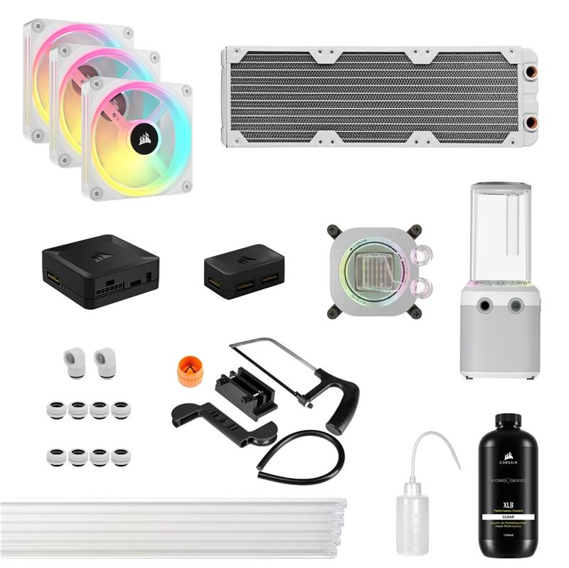 CORSAIR Hydro X Series iCUE LINK XH405i Custom Cooling Kit, White