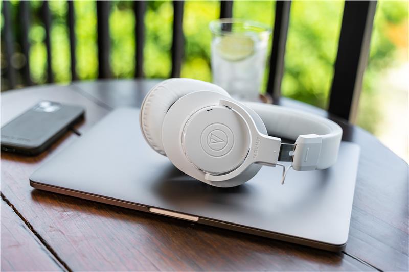AUDIO-TECHNICA ATH-M20XBT Wireless Over-Ear Headphones, White
