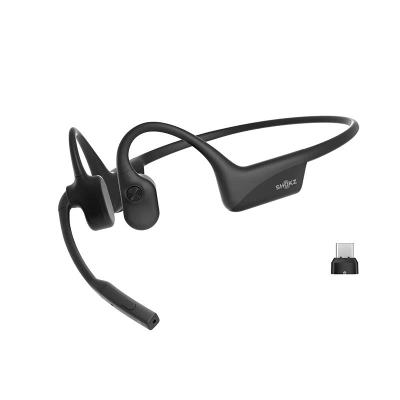 SHOKZ OpenComm2 2025 Bone Conduction Bluetooth Stereo Headphone, Black
