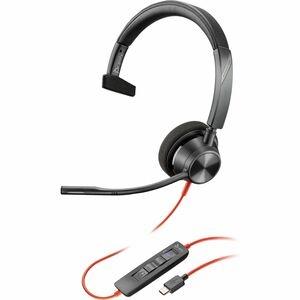 Poly Blackwire 3310 Microsoft Teams Certified Headset +USB-C/A Adapter TAA