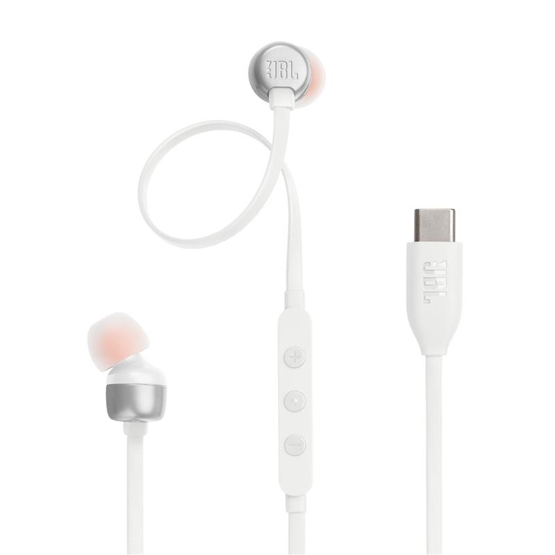 JBL Tune 310C USB Écouteurs avec prise, Blanc