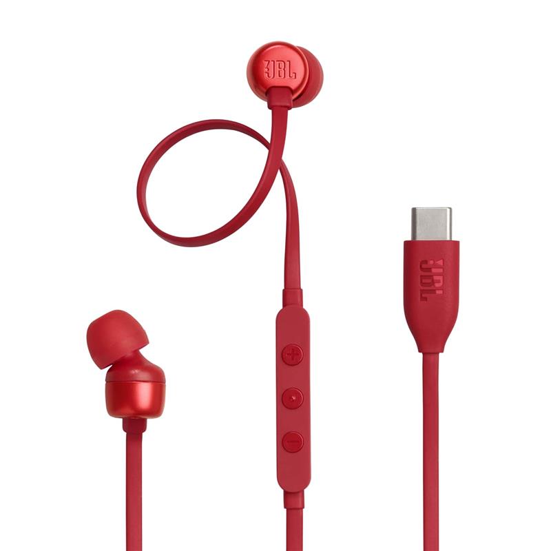 JBL Tune 310C USB Écouteurs avec prise, Rouge