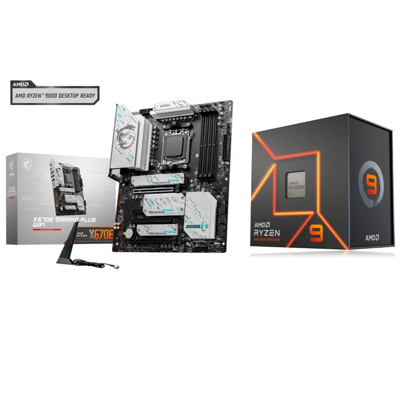 AMD R9 7900X CPU +  MSI X670E GAMING PLUS WIFI Carte mère