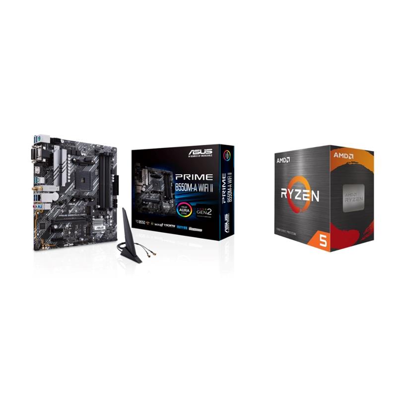 AMD R5 5500 CPU + ASUS Prime B550M-A WIFI II Motherboard