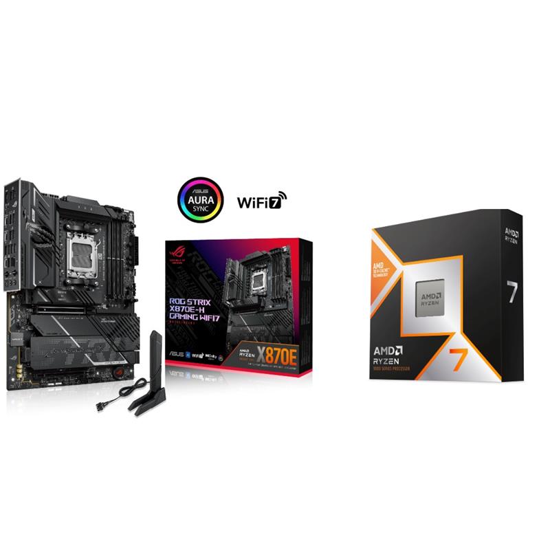 AMD R7 9800X3D CPU + ASUS ROG STRIX X870E-H GAMING WIFI7 Motherboard