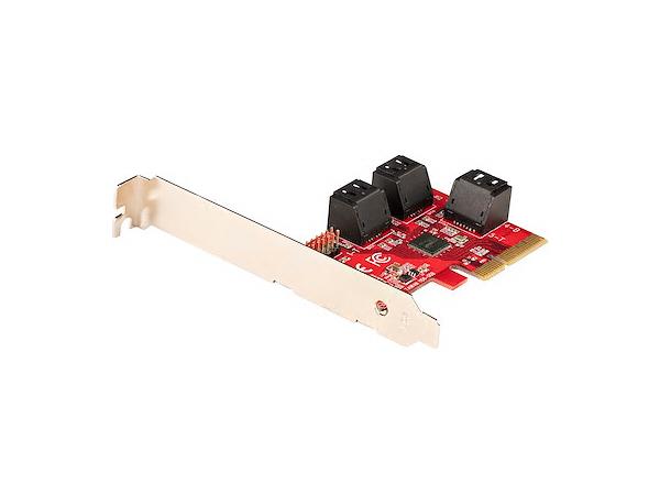 StarTech.com SATA PCIe Card, 6 Port PCIe SATA Expansion card, 6Gbps SATA Card, Low/Full Profile, Stacked SATA Connectors, ASM11