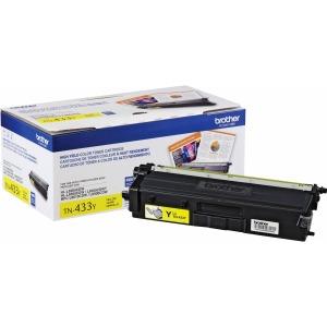 Brother TN433Y Original Toner Cartridge - Yellow - Laser - High Yield - 4000 Pages - 1 Each