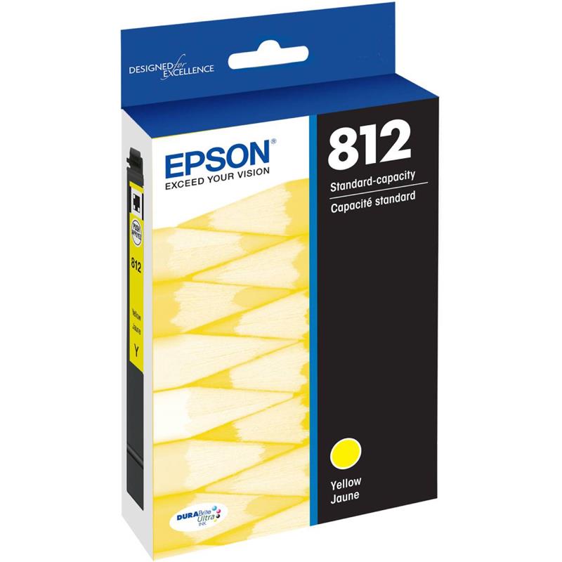 artouche d^encre jaune à capacité standard EPSON T812 avec Sensormatic