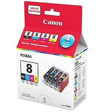 CANON CLI-8 Black and Colour Ink Cartridge Value Pack (0620B020)