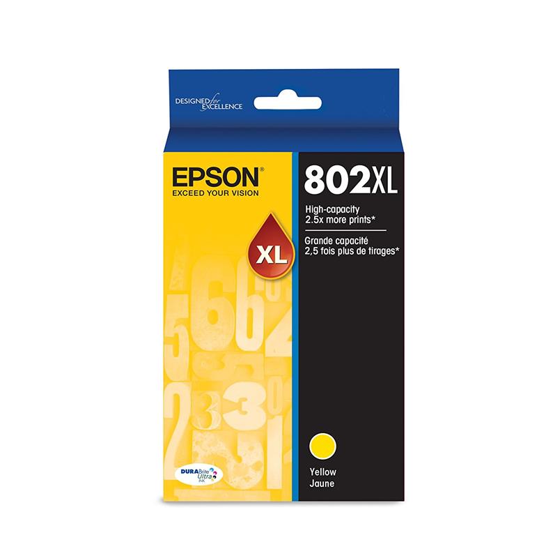 Epson T802 DuraBrite Ultra XL Yellow Ink Cartridge Sensormatic | T802XL420-S