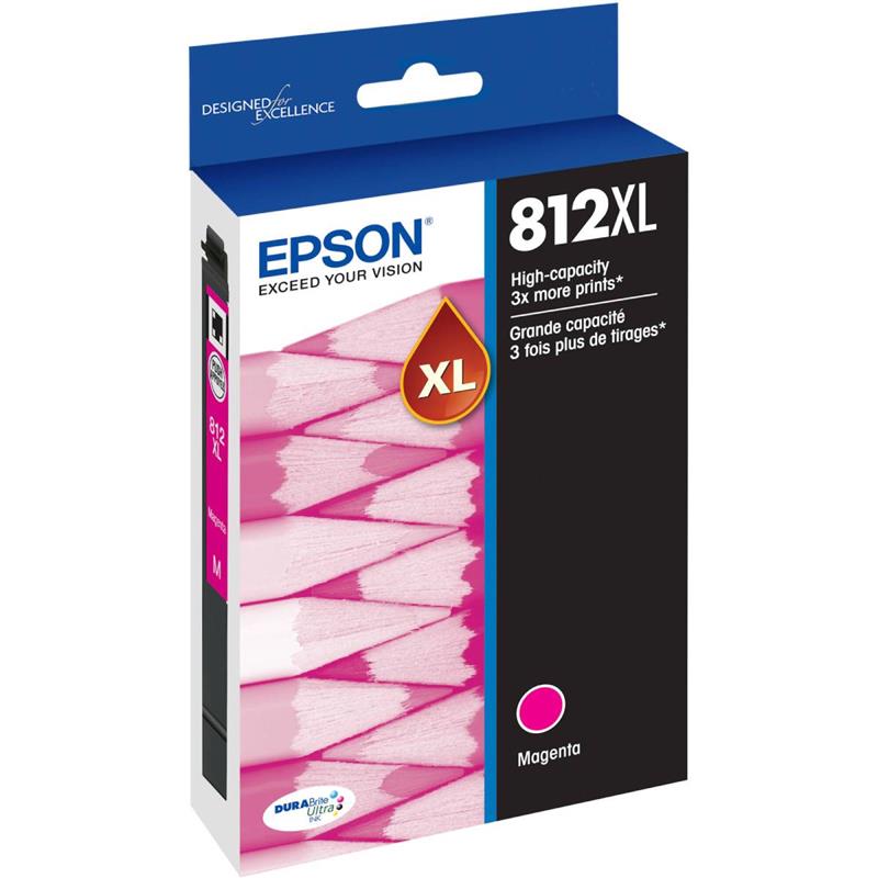 EPSON T812XL High Capacity Magenta Ink Cartridge with Sensormatic