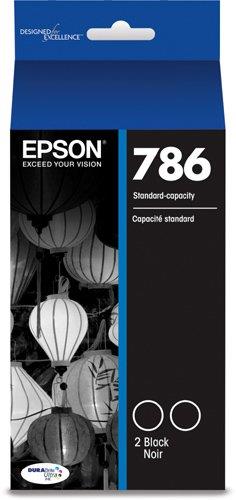 Epson 786 Black 2-Pack Ink Cartridges | T786120-D2