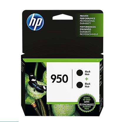 HP 950 Black Original Ink Cartridges, 2 pack (L0S28AN)