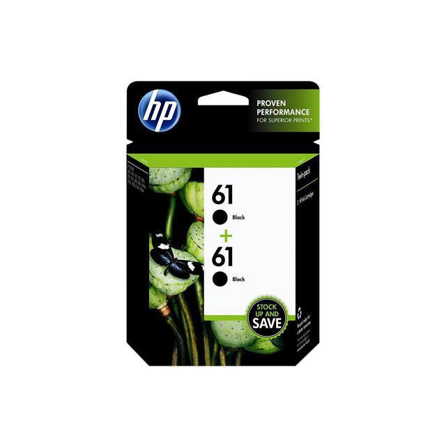 HP 61 Black Original Ink Cartridge 2-Pack