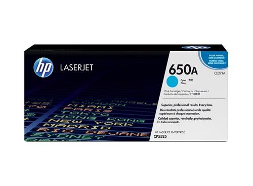 HP 650A (CE271A) Cyan Original LaserJet Toner Cartridge