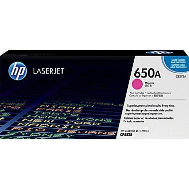 Cartouche de toner LaserJet magenta originale HP 650A (CE273A)