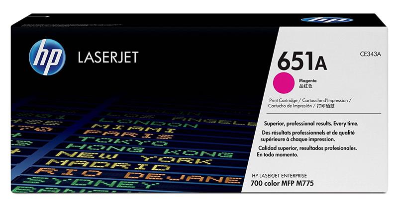 HP 651A (CE343A) Magenta Original LaserJet Toner Cartridge