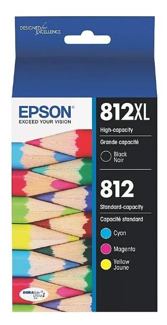 Epson T812 Black XL/Standard CMY Multi-Pack Ink Cartridge